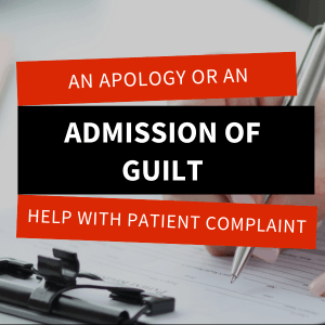 An apology or an admission of guilt feature