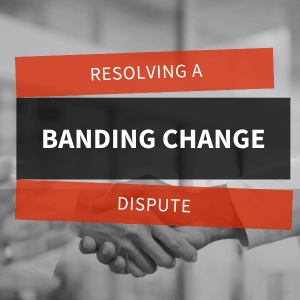 Resolving a banding change dispute feature