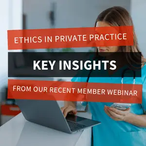 Ethics in Private Practice webinar feature im
